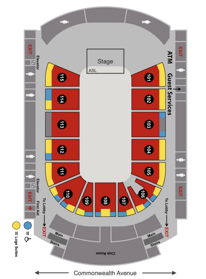 Agganis Arena Seating Chart Seat Numbers Matttroy